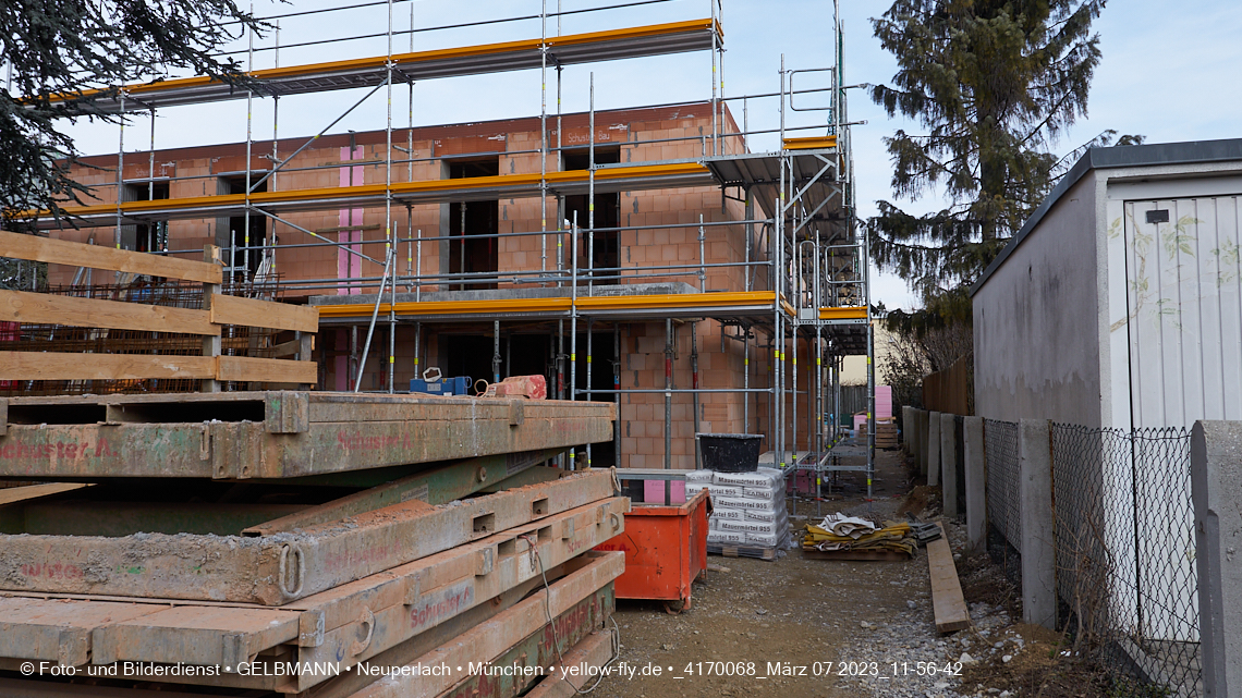 07.03.2023 - Baustelle Niederalmstrasse 16 in Neuperlach